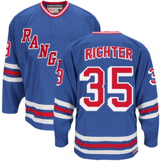 Men's CCM New York Rangers #35 Mike Richter Premier Royal Blue Heroes of Hockey Alumni Throwback NHL Jersey - Ujersey