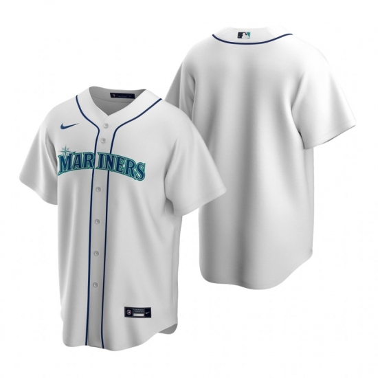Men's Nike Seattle Mariners Blank White Home Stitched Baseball Jersey - Ujersey