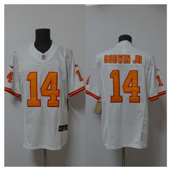 Men's Tampa Bay Buccaneers #14 Chris Godwin Jr. White 2025 F.U.S.E. Vapor Limited Football Stitched Jersey - Ujersey