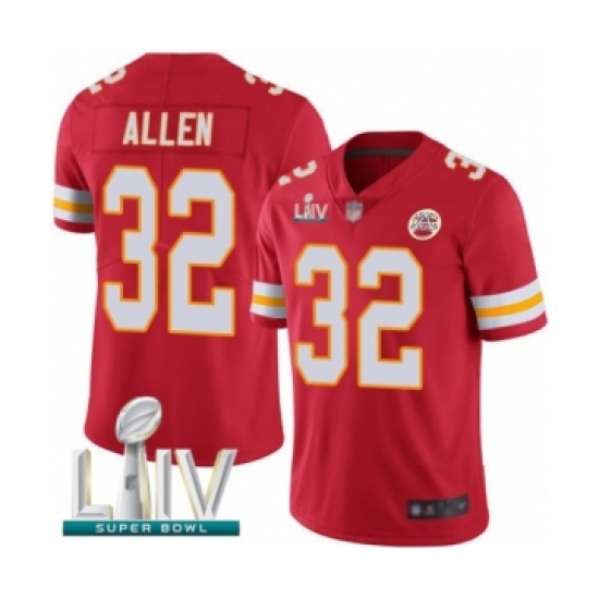 Youth Kansas City Chiefs #32 Marcus Allen Red Team Color Vapor Untouchable Limited Player Super Bowl LIV Bound Football Jersey - Ujersey