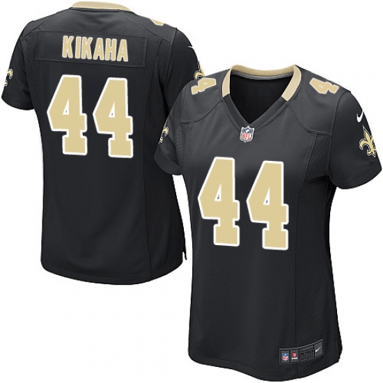 Women's Nike New Orleans Saints #44 Hau'oli Kikaha Game Black Team Color NFL Jersey - Ujersey