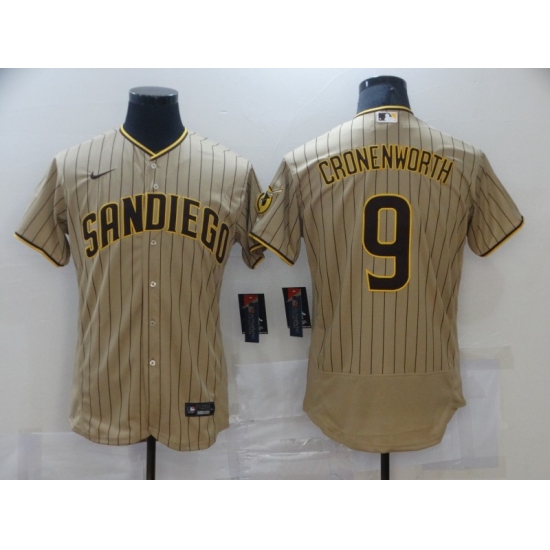 Men's Nike San Diego Padres #9 Jake Cronenworth Brown Road Player Jersey - Ujersey