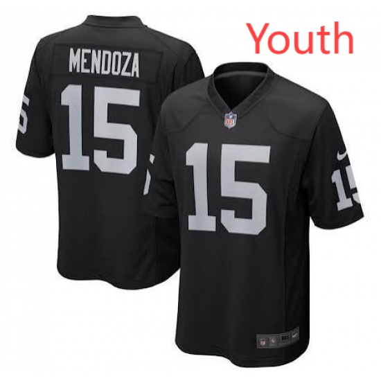 Youth Las Vegas Raiders #15 Fernando Mendoza Black Vapor Limited Stitched Jersey
