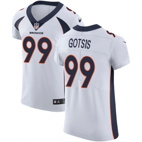 Men's Nike Denver Broncos #99 Adam Gotsis White Vapor Untouchable Elite Player NFL Jersey - Ujersey