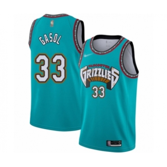 Youth Memphis Grizzlies #33 Marc Gasol Swingman Green Hardwood Classic Basketball Jersey - Ujersey