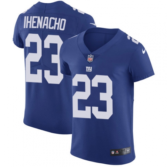 Men's Nike New York Giants #23 Duke Ihenacho Elite Royal Blue Team Color NFL Jersey - Ujersey