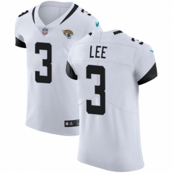Men's Nike Jacksonville Jaguars #3 Tanner Lee White Vapor Untouchable Elite Player NFL Jersey