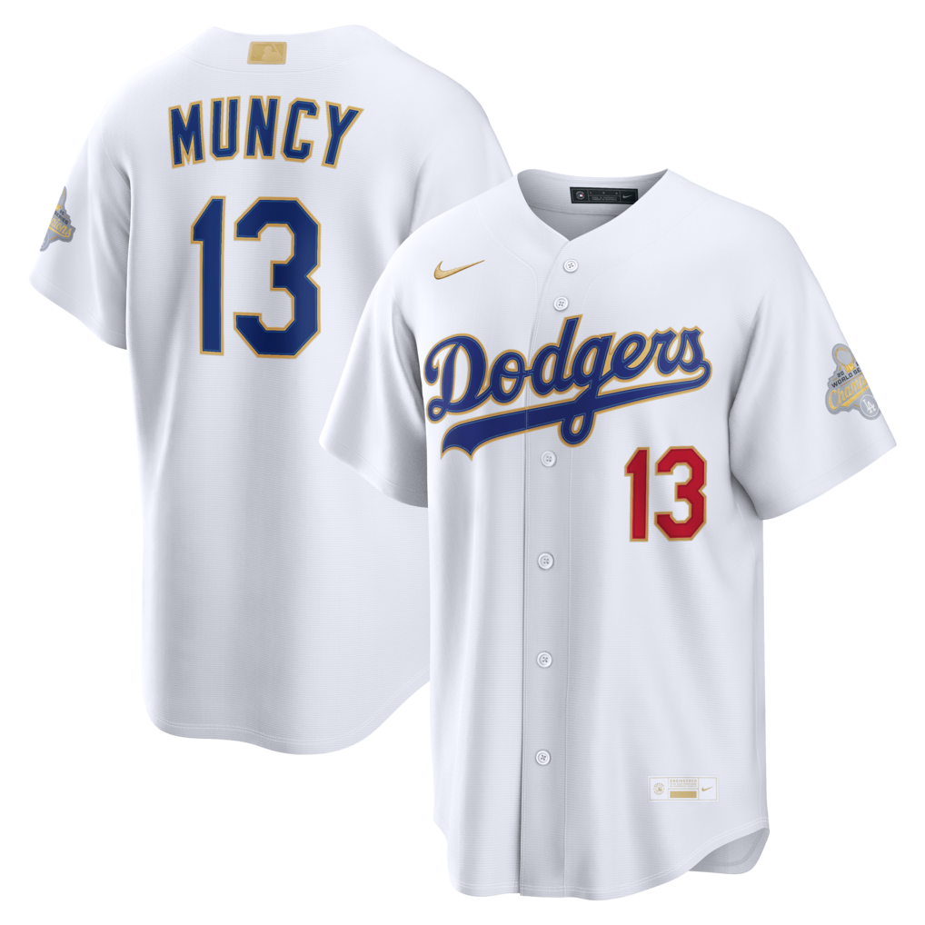 Men's Los Angeles Dodgers Max Muncy Nike White 2026 Gold Collection Stadium Jersey - Ujersey Shop