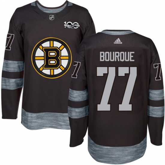 Men's Adidas Boston Bruins #77 Ray Bourque Premier Black 1917-2017 100th Anniversary NHL Jersey - Ujersey