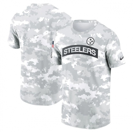 Men's Pittsburgh Steelers 2024 Arctic Camo Salute To Service Performance T-Shirt - Ujersey