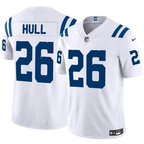 Men's Indianapolis Colts #26 Evan Hull White 2024 F.U.S.E. Vapor Limited Football Stitched Jersey - Ujersey