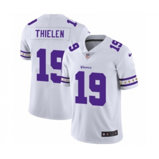 Men's Minnesota Vikings #19 Adam Thielen White Team Logo Cool Edition Jersey - Ujersey