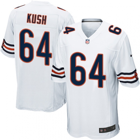 Men's Nike Chicago Bears #64 Eric Kush Game White NFL Jersey - Ujersey