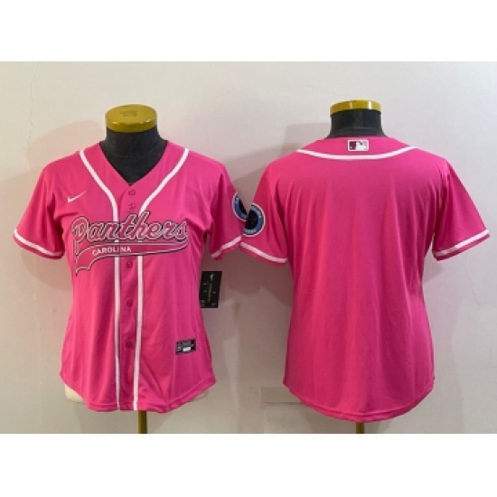 Women's Arizona Cardinals Blank Pink With Patch Cool Base Stitched Baseball Jersey - Ujersey