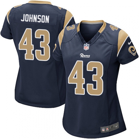 Women's Nike Los Angeles Rams #43 John Johnson Game Navy Blue Team Color NFL Jersey - Ujersey