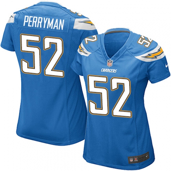 Women's Nike Los Angeles Chargers #52 Denzel Perryman Game Electric Blue Alternate NFL Jersey - Ujersey