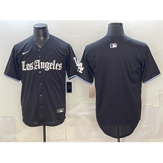 Men's Los Angeles Dodgers Blank Black 'Gothic Edition' Vapor Premier Limited Stitched Baseball Jersey
