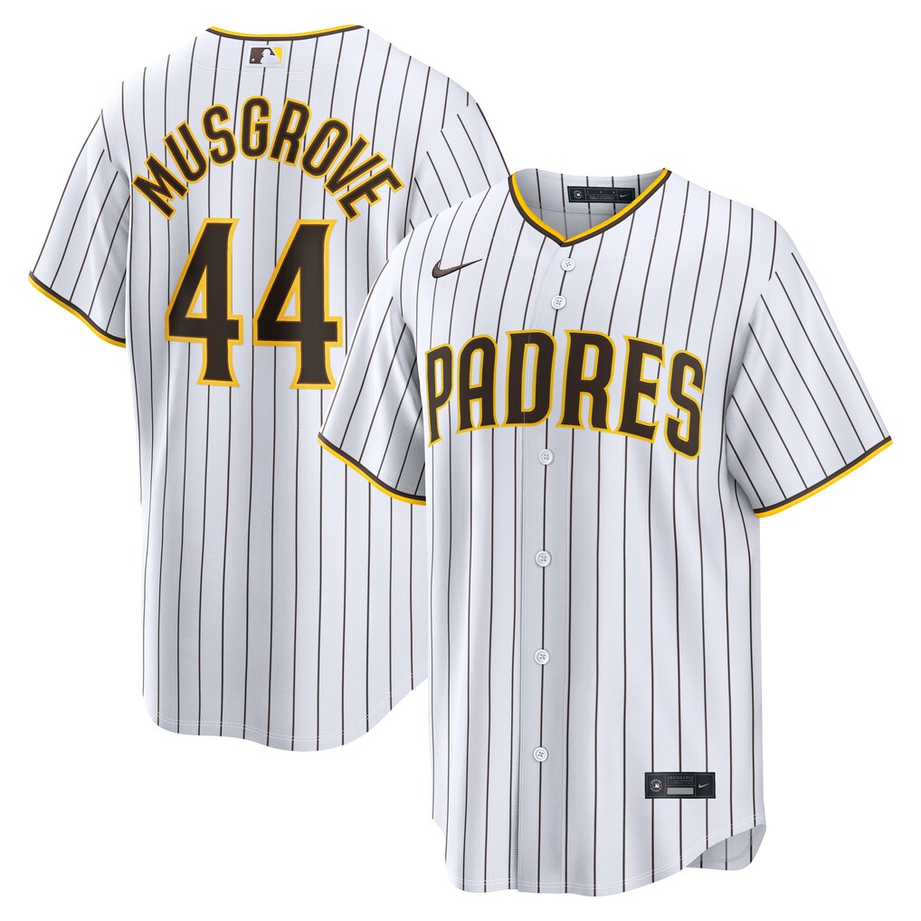 Men's San Diego Padres Joe Musgrove Nike White Home Replica Jersey - Vujersey Los Angeles Rams