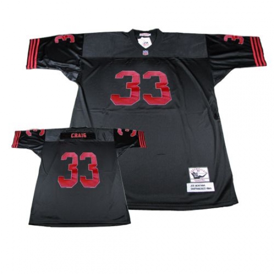 Mitchell And Ness San Francisco 49ers #33 Roger Craig Authentic Black Throwback NFL Jersey - Ujersey
