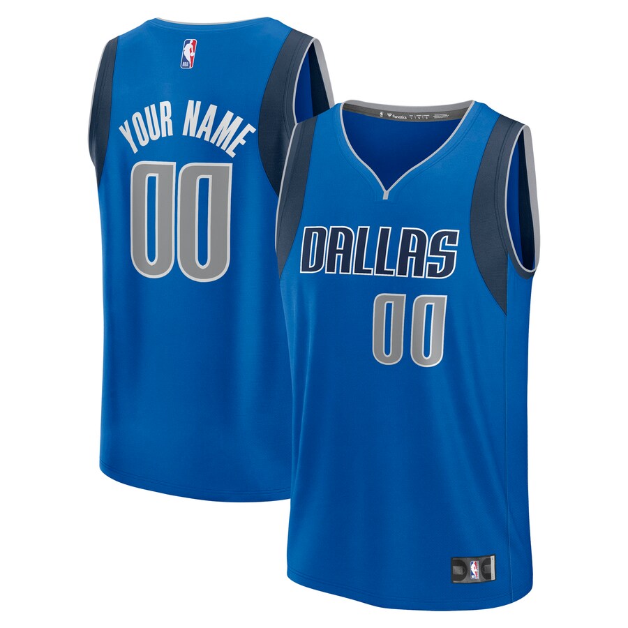 Men's Dallas Mavericks Fanatics Blue Fast Break Custom Jersey - Icon Edition - Ujersey