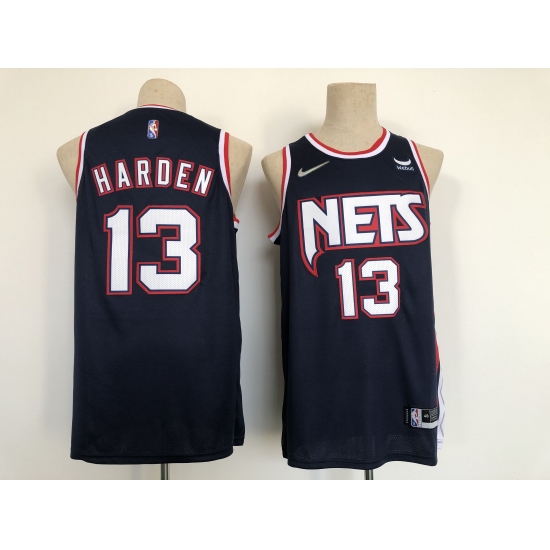 Men's Brooklyn Nets #13 James Harden Navy City Player Jersey - Ujersey