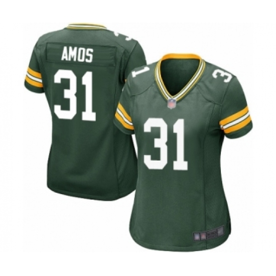 Women's Green Bay Packers #31 Adrian Amos Game Green Team Color Football Jersey - Ujersey