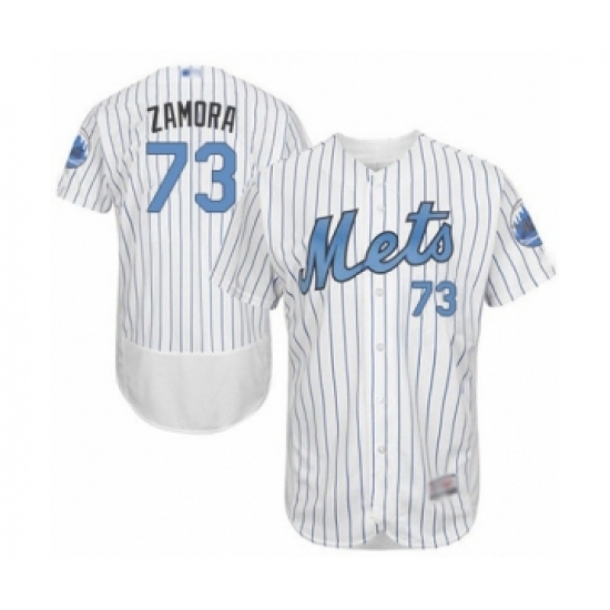 Men's New York Mets #73 Daniel Zamora Authentic White 2016 Father's Day Fashion Flex Base Baseball Player Jersey - Ujersey