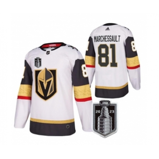 Men's Vegas Golden Knights #81 Jonathan Marchessault White 2023 Stanley Cup Final Stitched Jersey - Ujersey