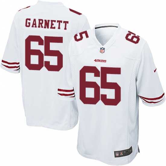 Men's Nike San Francisco 49ers #65 Joshua Garnett Game White NFL Jersey - Ujersey