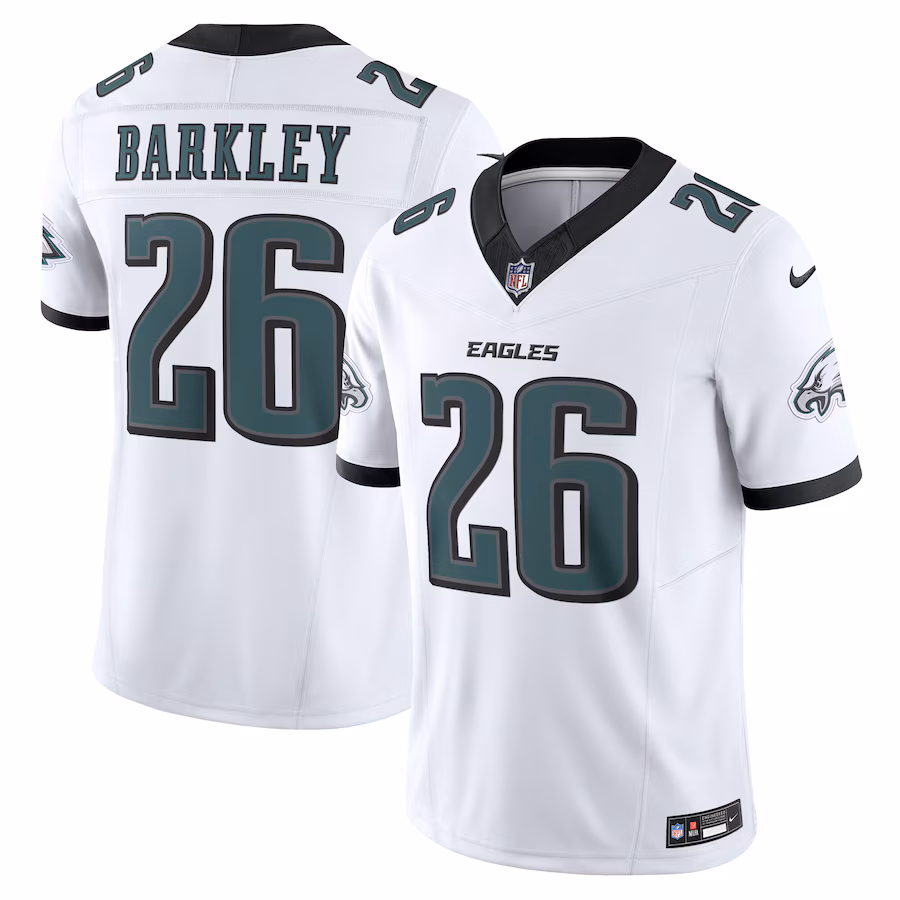 Men's Philadelphia Eagles Saquon Barkley Nike White Vapor F.U.S.E. Limited Jersey - Ujersey