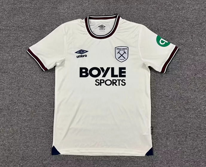 West Ham United Football Jersey Away Custom Shirt 2025-26 - ujerseystore