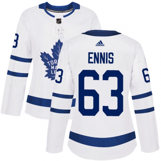 Women's Adidas Toronto Maple Leafs #63 Tyler Ennis Authentic White Away NHL Jersey - Ujersey
