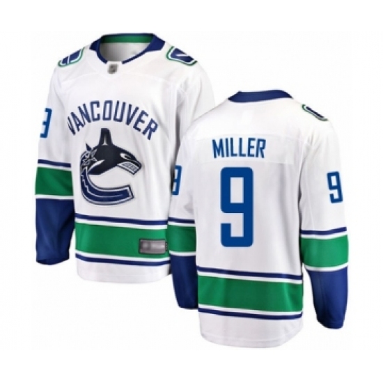 Men's Vancouver Canucks #9 J.T. Miller Fanatics Branded White Away Breakaway Hockey Jersey - Ujersey