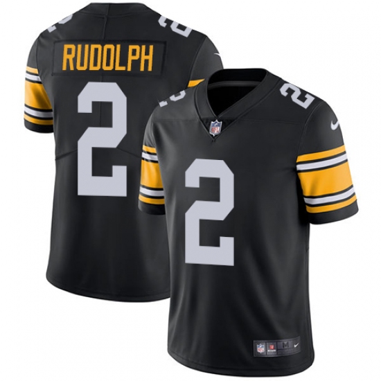 Youth Nike Pittsburgh Steelers #2 Mason Rudolph Black Alternate Vapor Untouchable Limited Player NFL Jersey - Ujersey