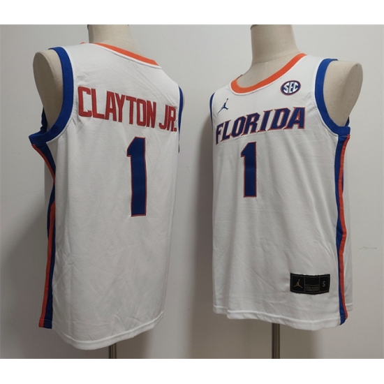 Men's Florida Gators #1 Walter Clayton Jr. White Stitched Basketball Jersey - Ujersey