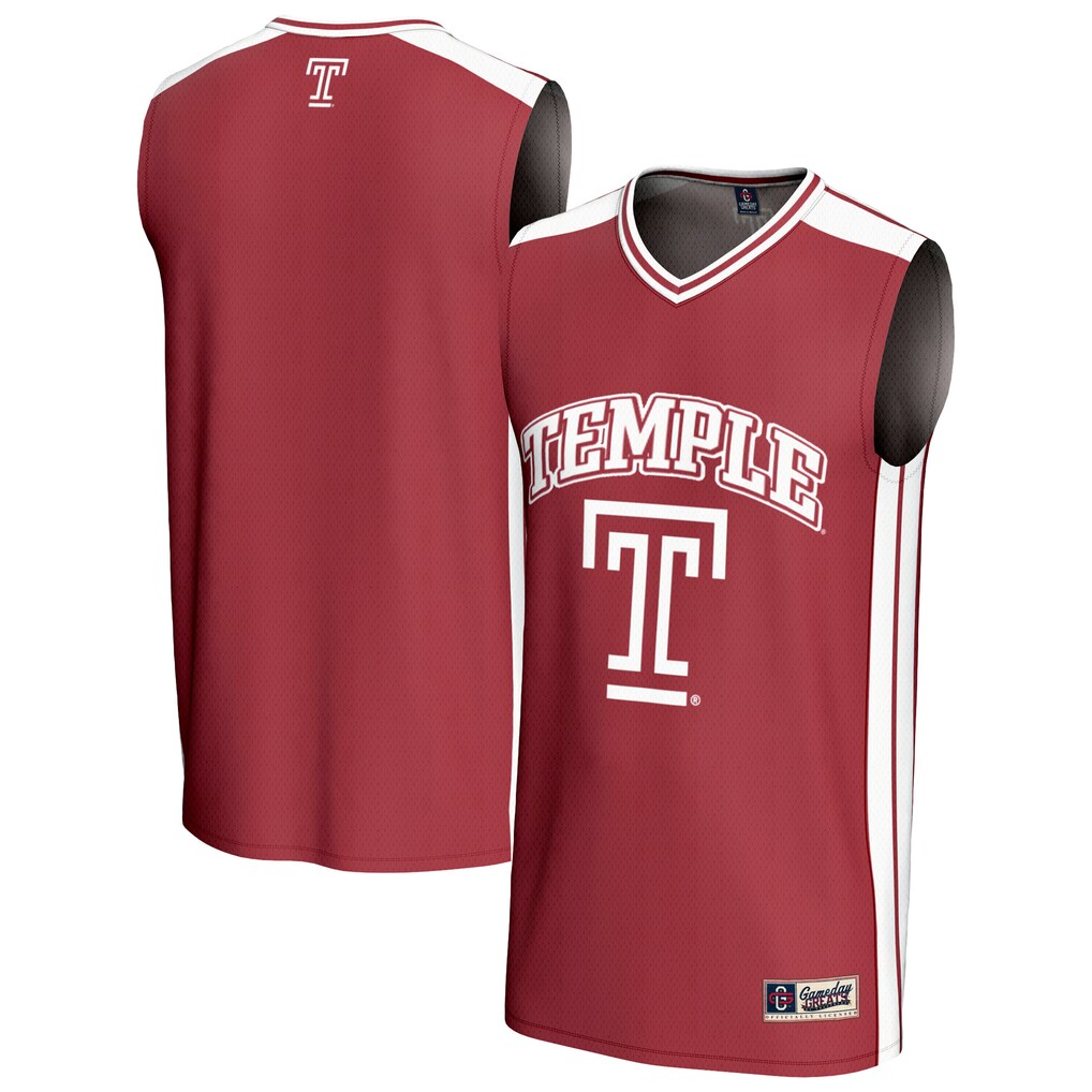 Men's GameDay Greats Red Temple Owls Basketball Jersey - Ujersey