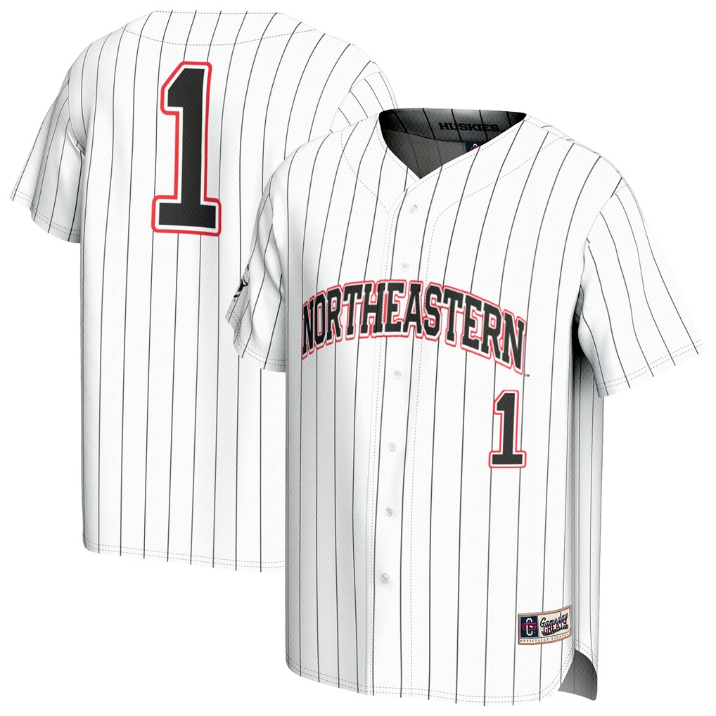 Youth GameDay Greats White Northeastern Huskies Lightweight Collegiate Baseball Fashion Jersey - U-jersey