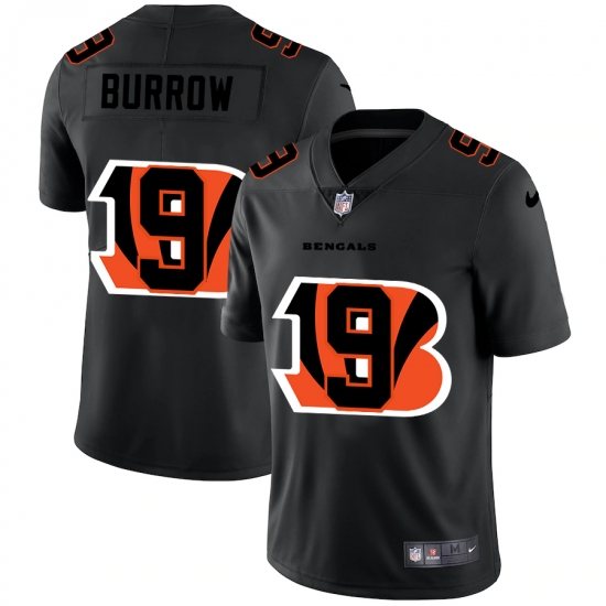 Men's Cincinnati Bengals #9 Joe Burrow Black Nike Black Shadow Edition Limited Jersey - Ujersey