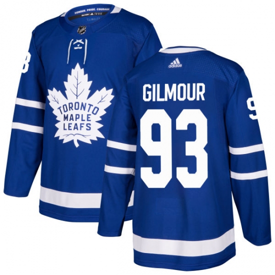 Youth Adidas Toronto Maple Leafs #93 Doug Gilmour Authentic Royal Blue Home NHL Jersey - Ujersey