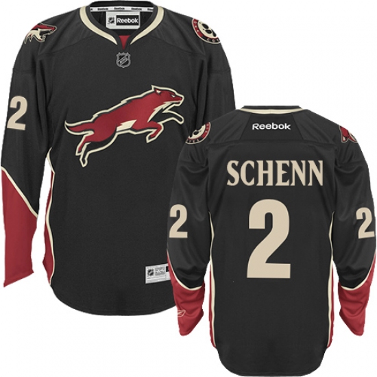 Women's Reebok Arizona Coyotes #2 Luke Schenn Authentic Black Third NHL Jersey - Ujersey