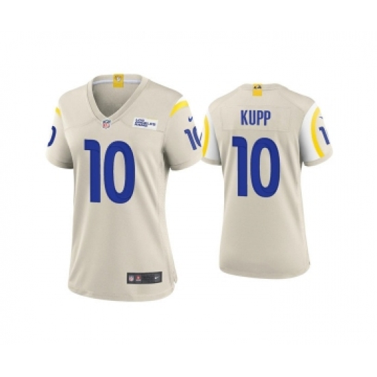 Women's Nike Los Angeles Rams #10 Cooper Kupp Bone Vapor Untouchable Limited Stitched Jersey - Ujersey