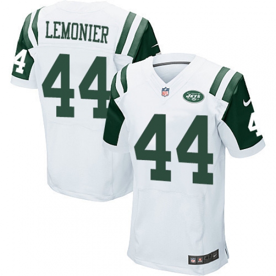 Men's Nike New York Jets #44 Corey Lemonier Elite White NFL Jersey - Ujersey