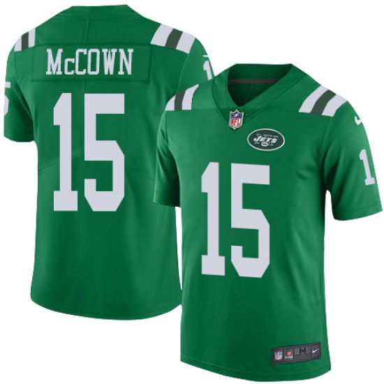 Men's Nike New York Jets #15 Josh McCown Limited Green Rush Vapor Untouchable NFL Jersey - Ujersey