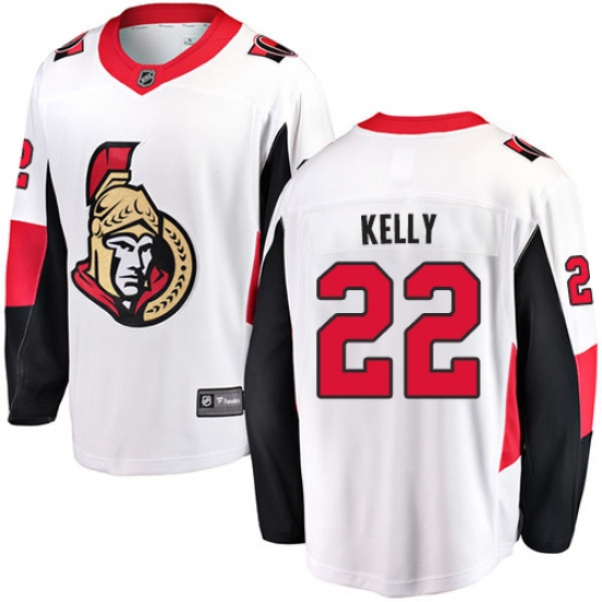 Youth Ottawa Senators #22 Chris Kelly Fanatics Branded White Away Breakaway NHL Jersey - Ujersey