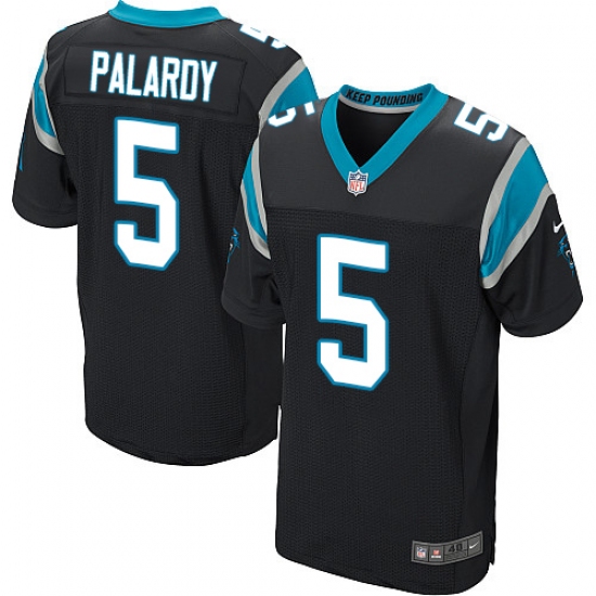 Men's Nike Carolina Panthers #5 Michael Palardy Elite Black Team Color NFL Jersey - Ujersey