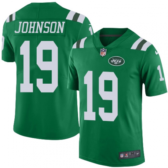 Youth Nike New York Jets #19 Keyshawn Johnson Limited Green Rush Vapor Untouchable NFL Jersey - Ujersey
