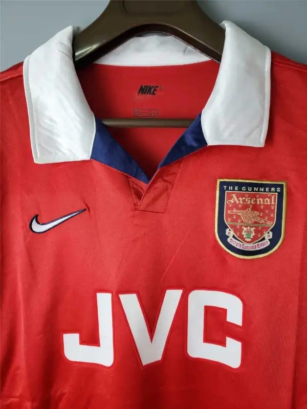 Arsenal Soccer Retro Jersey Home Custom Shirt 1998-99 - Ujersey