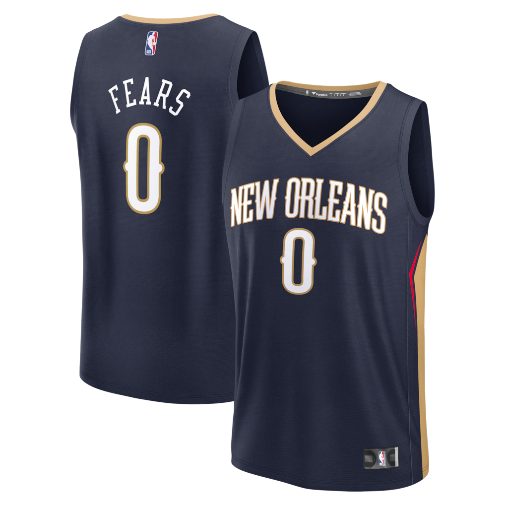 Men's New Orleans Pelicans Jeremiah Fears Fanatics Navy Fast Break Replica Jersey - Icon Edition - Ujersey Shop