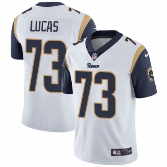 Men's Nike Los Angeles Rams #73 Cornelius Lucas White Vapor Untouchable Limited Player NFL Jersey - Ujersey
