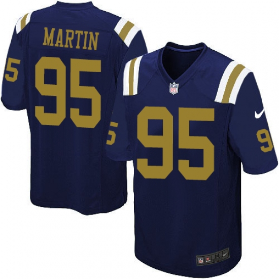 Men's Nike New York Jets #95 Josh Martin Game Navy Blue Alternate NFL Jersey - Ujersey